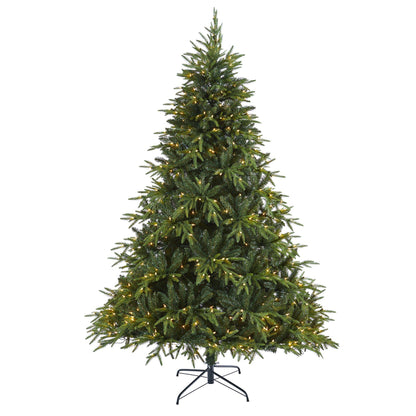 Nearly Natural 7.5ft Colorado Mountain Fir artificial Christmas tree with 600 LED lights on Tampa Home & Garden Store