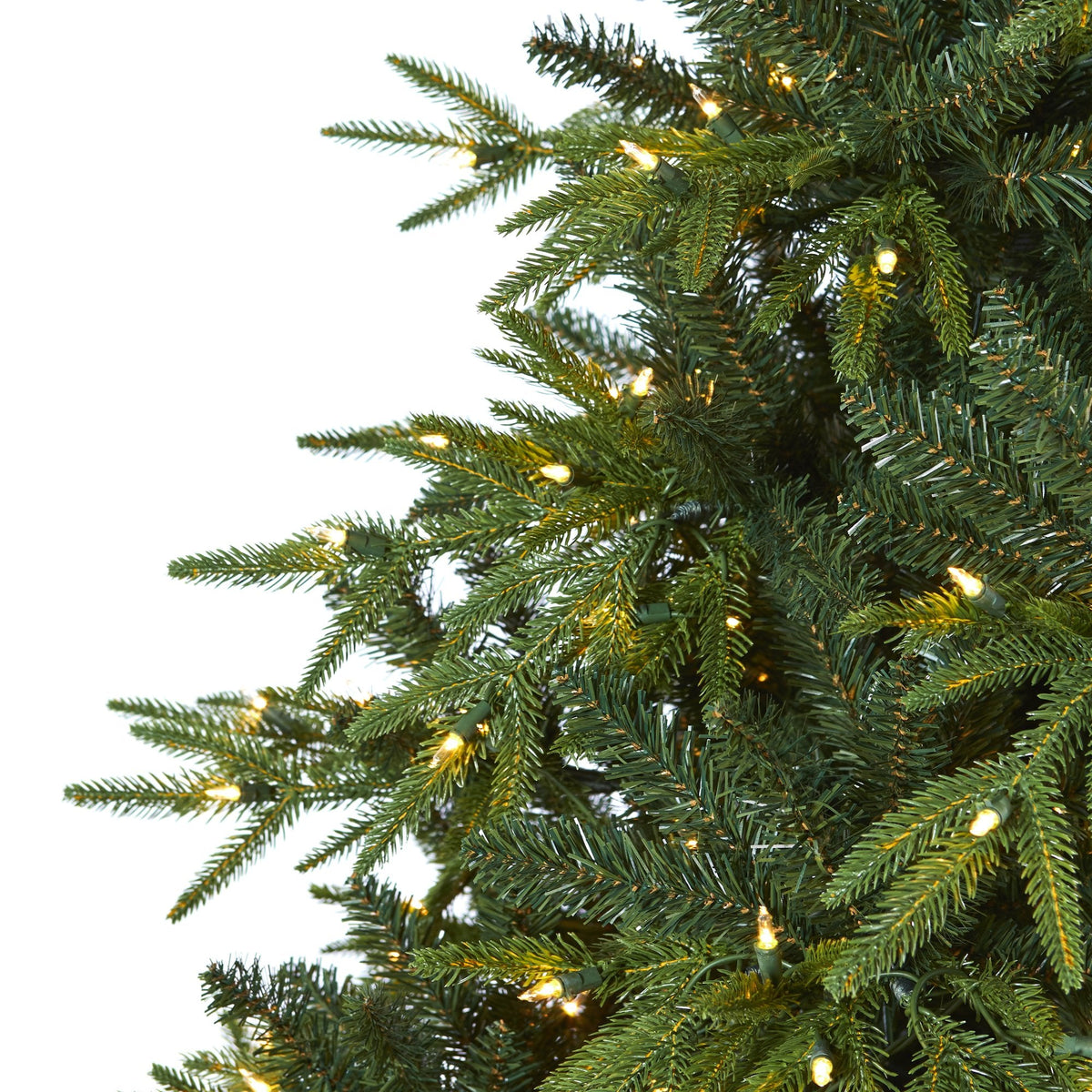 7.5’ Colorado Mountain Fir Natural Look artificial Christmas tree with 600 clear LED lights on Tampa Home & Garden Store