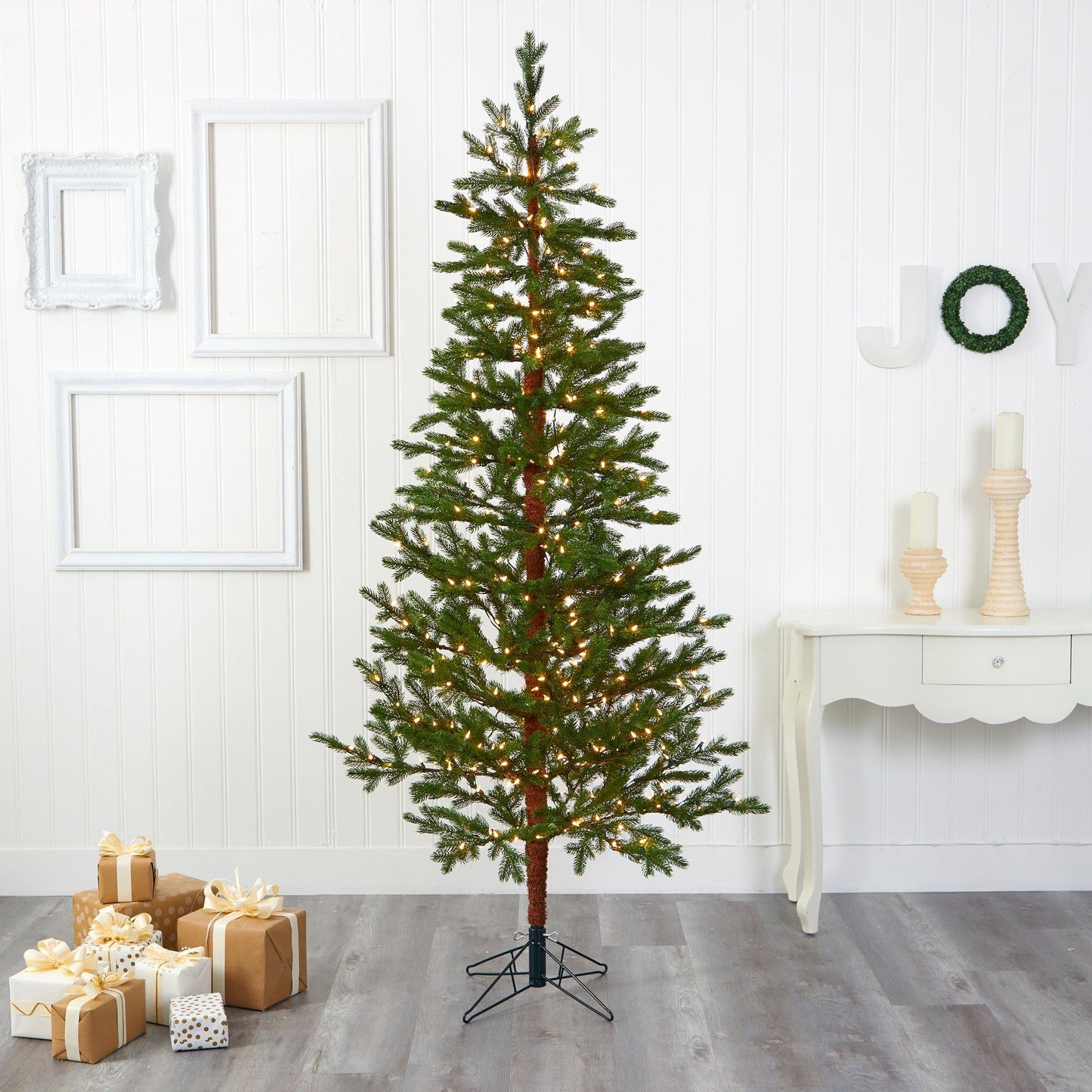 7.5' Fairbanks Fir artificial Christmas tree by Nearly Natural with 350 clear warm lights on Tampa Home & Garden Store