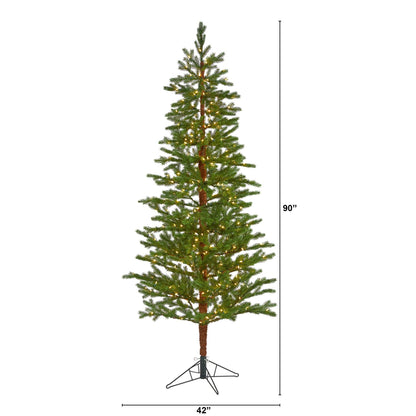7.5' Fairbanks Fir artificial Christmas tree by Nearly Natural with 350 clear warm lights on Tampa Home & Garden Store