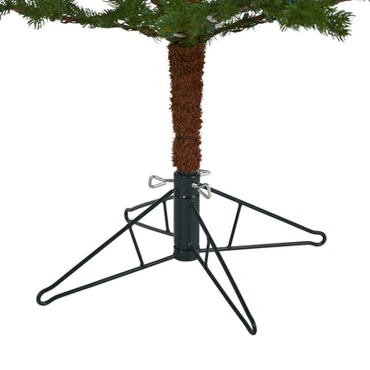 7.5' Nearly Natural Fairbanks Fir tree with 350 clear lights, green needles, brown trunk wrap on Tampa Home & Garden Store