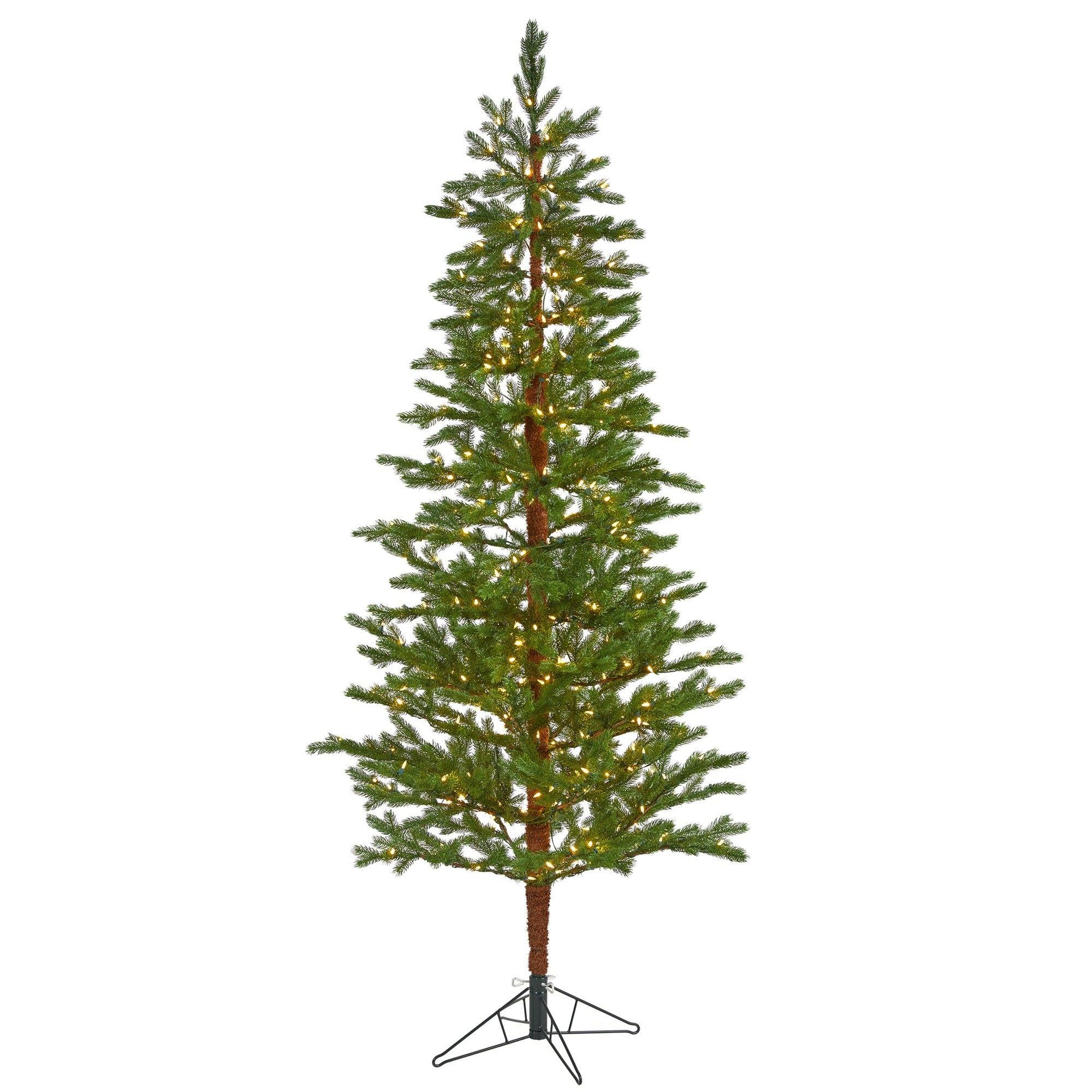 7.5 ft Fairbanks Fir Christmas tree by Nearly Natural with 350 lights on sturdy metal stand on Tampa Home & Garden Store
