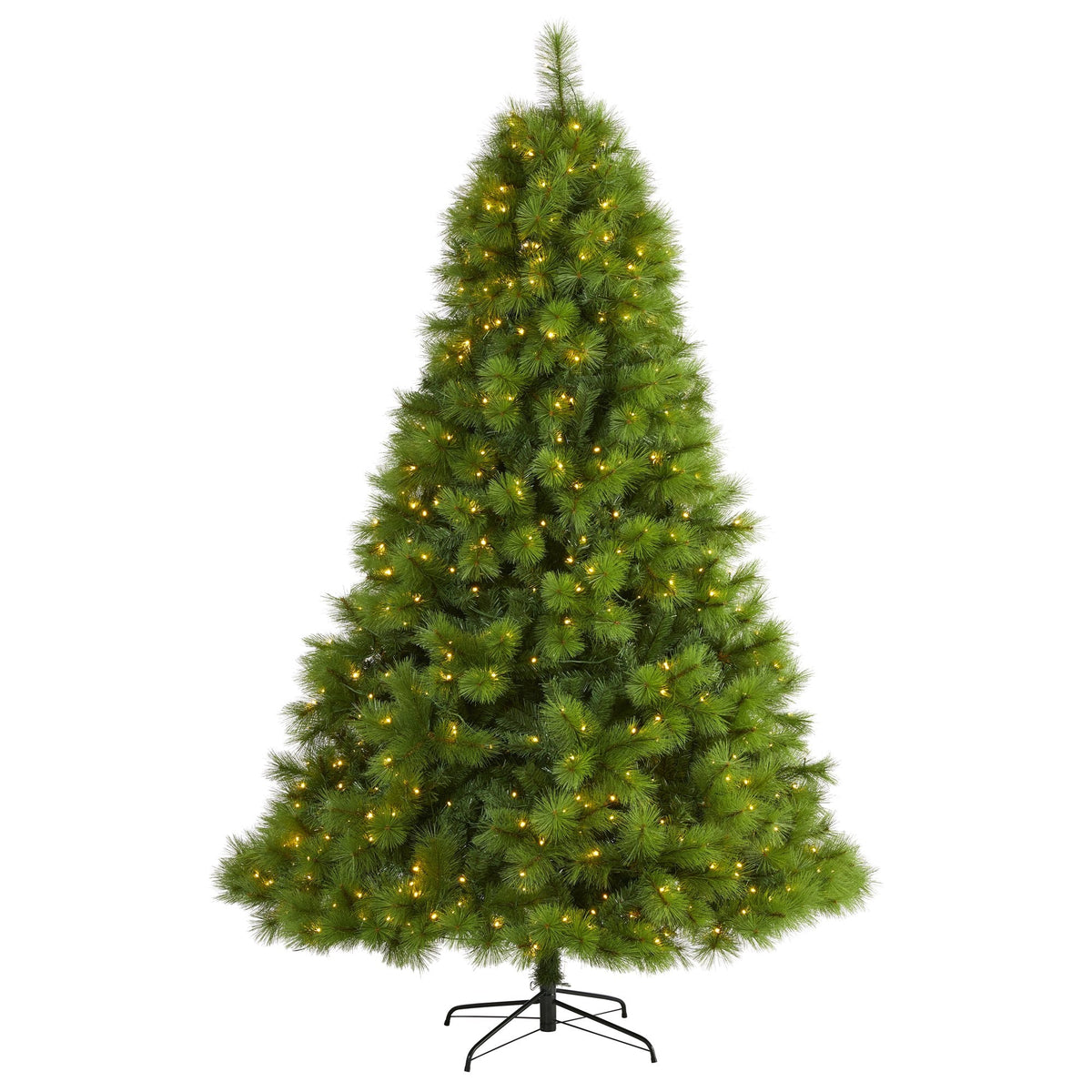 7.5 ft Green Scotch Pine artificial Christmas tree with 550 clear LED lights Nearly Natural on Tampa Home & Garden Store