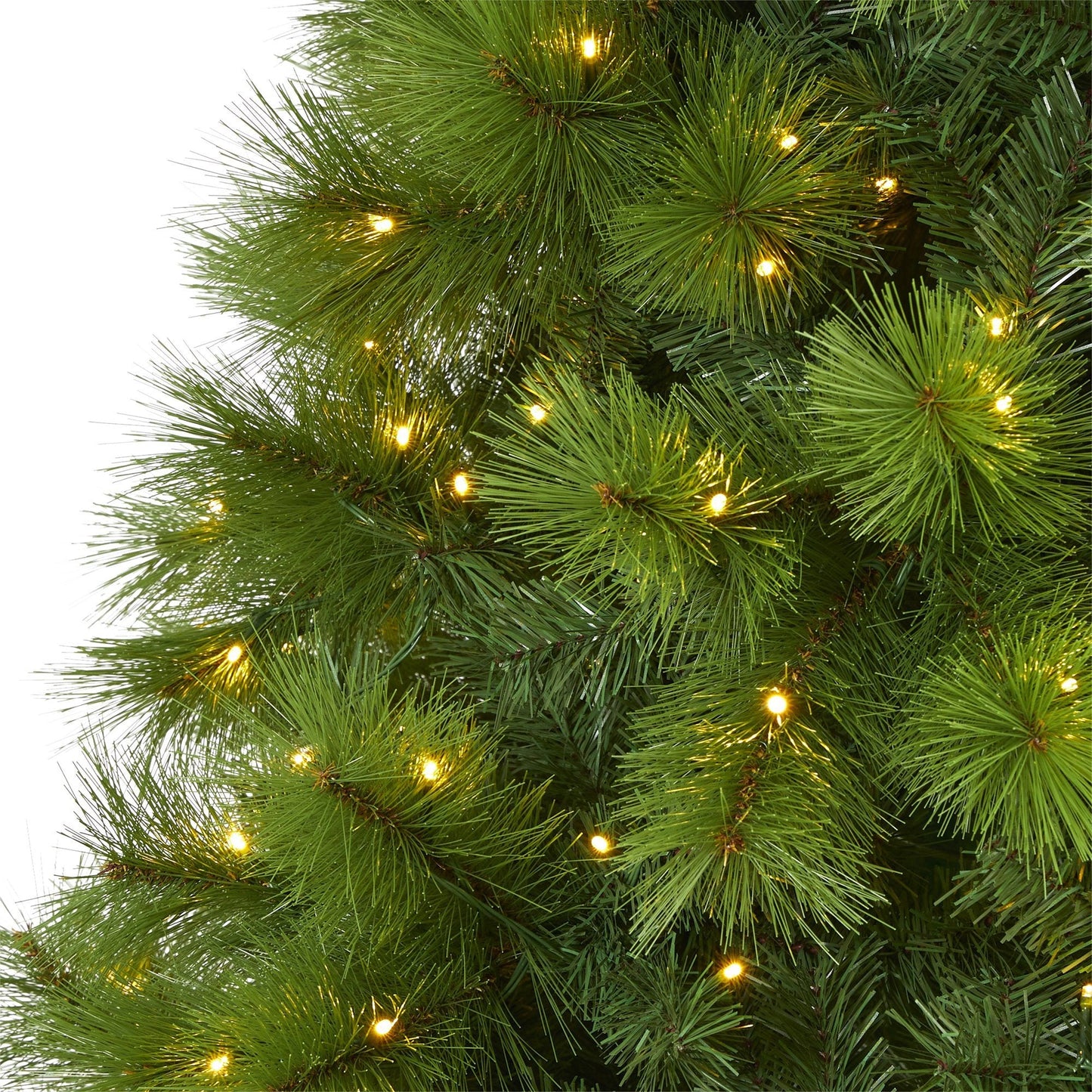7.5’ Green Scotch Pine artificial Christmas tree with 550 clear LED lights by Nearly Natural on Tampa Home & Garden Store