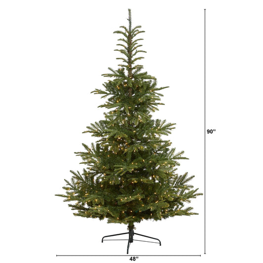 Nearly Natural 7.5 ft Washington spruce tree with 550 LED lights and 1325 bendable branches on Tampa Home & Garden Store
