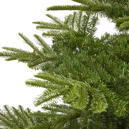 7.5' Washington Spruce Christmas tree with 1325 bendable branches by Nearly Natural green needles on Tampa Home & Garden Store