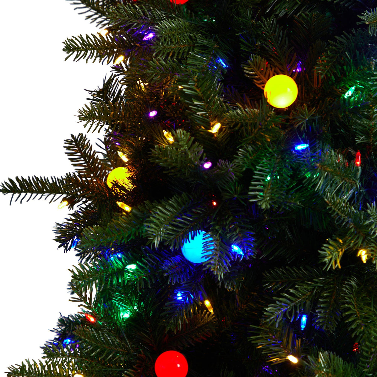 7.5’ Montana Mountain Fir artificial Christmas tree by Nearly Natural with multicolor lights on Tampa Home & Garden Store