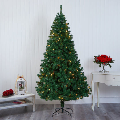 7.5' Northern Tip Pine Christmas tree by Nearly Natural with 400 clear LED lights on Tampa Home & Garden Store