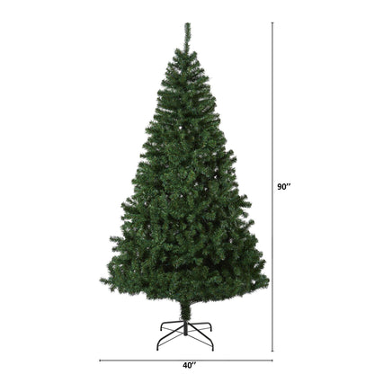7.5 ft Northern Tip Pine artificial Christmas tree with 400 clear LED lights by Nearly Natural on Tampa Home & Garden Store