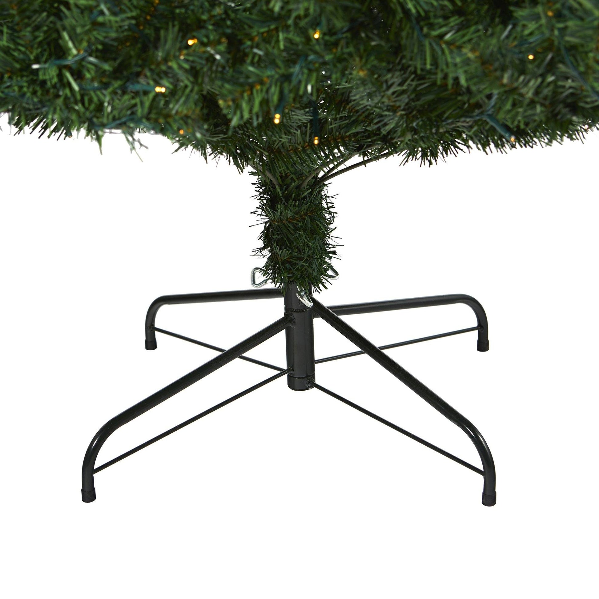Christmas tree Nearly Natural 7.5' Northern Tip Pine with 400 clear LED lights green needles on Tampa Home & Garden Store