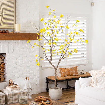 Artificial Yellow Bellflower Tree And Home Decor