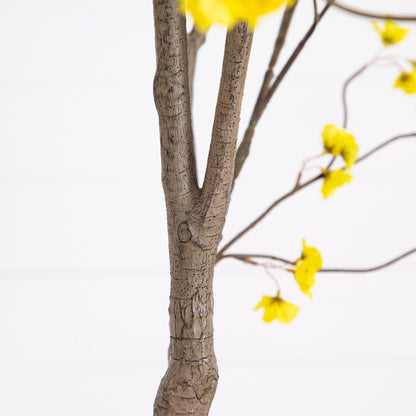 Artificial Yellow Bellflower Tree And Home Decor