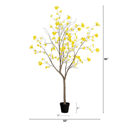 Artificial Yellow Bellflower Tree And Home Decor