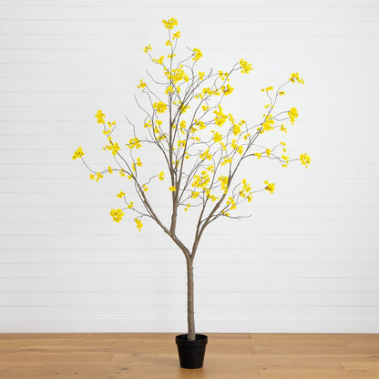 Artificial Yellow Bellflower Tree And Home Decor