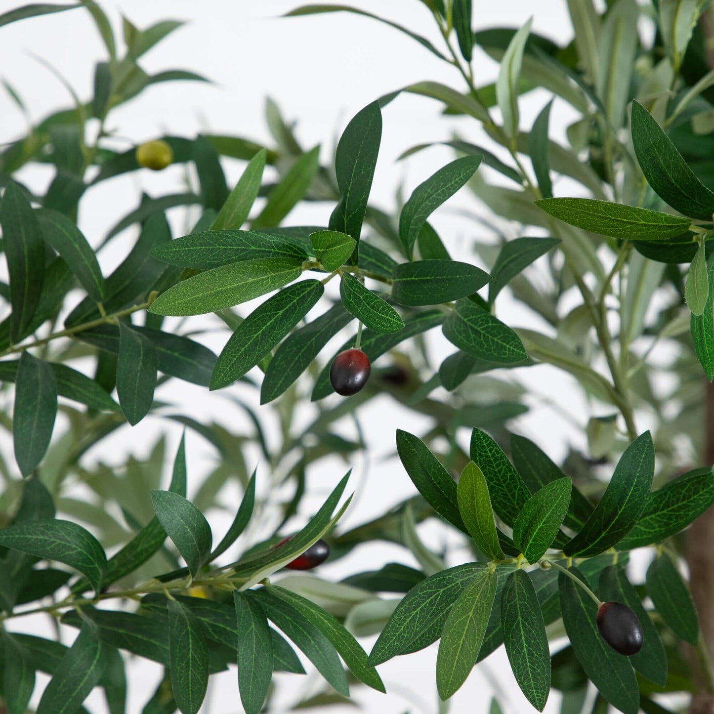 Artificial Olive Tree and White Decor Planter