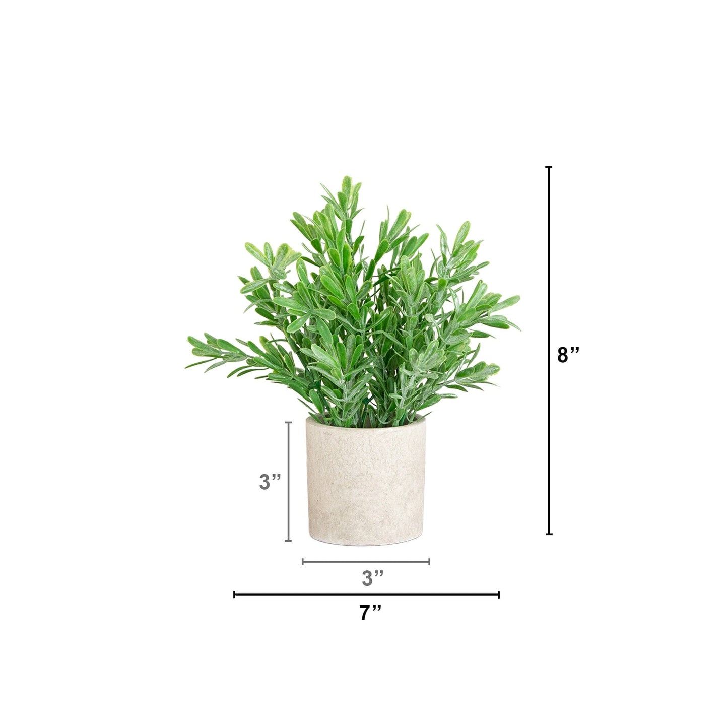 8 inch artificial grass plant in beige textured planter by Nearly Natural on Tampa Home & Garden Store