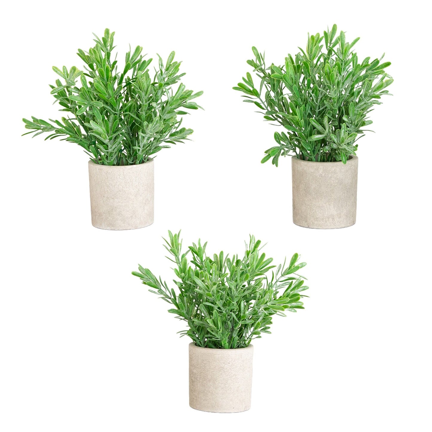 Nearly Natural 8in artificial grass plant in decorative planters set of 3 on Tampa Home & Garden Store