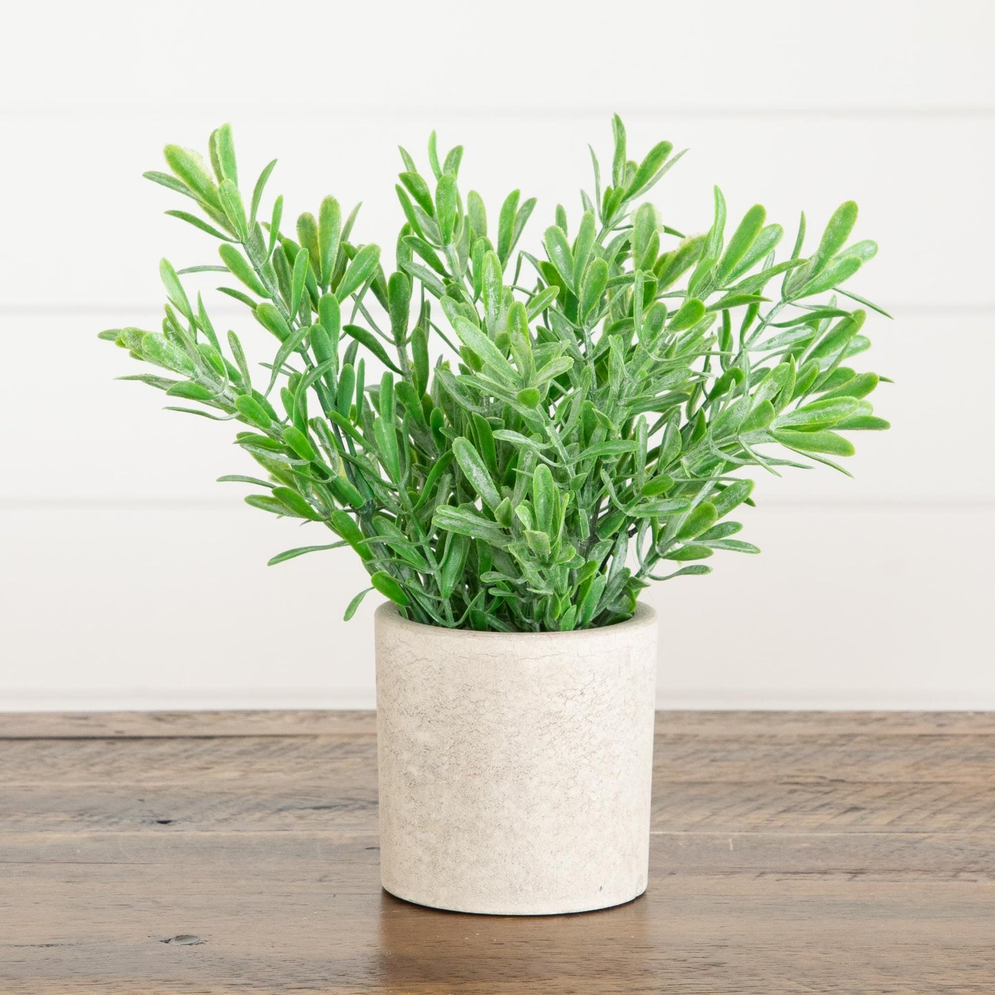 8-inch Nearly Natural artificial grass plant in a textured decorative planter on Tampa Home & Garden Store