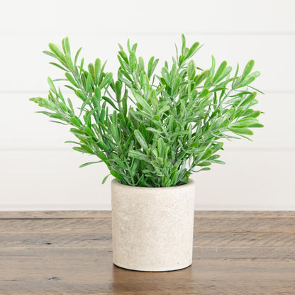 8-inch Nearly Natural artificial grass plant in a textured decorative planter on Tampa Home & Garden Store