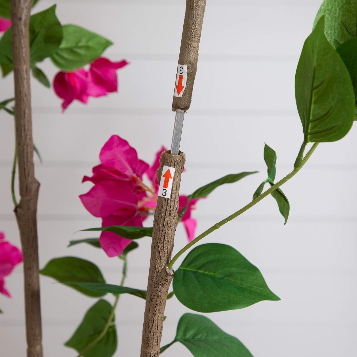 8 ft artificial bougainvillea tree by Nearly Natural with pink blooms and brown trunk on Tampa Home & Garden Store