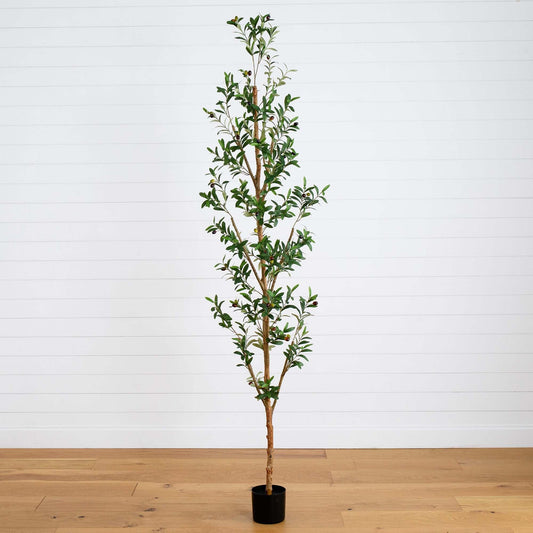 8' Artificial Olive Tree with Natural Trunk - Tampa Home & Garden Store