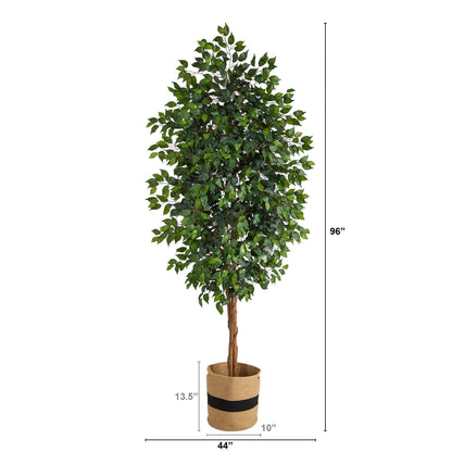 8 Feet Ficus Artificial Tree In Natural Cotton