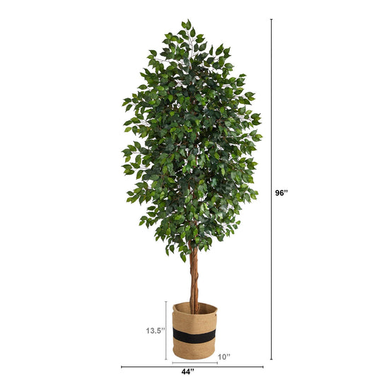 8 Feet Ficus Artificial Tree In Natural Cotton