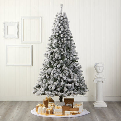 8' Flocked West Virginia Fir Artificial Christmas Tree