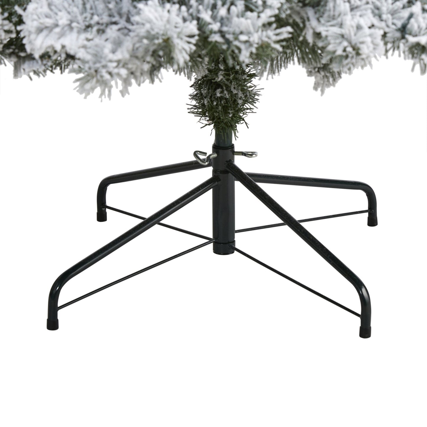 8' Flocked West Virginia fir artificial Christmas tree with 500 clear LED lights on Tampa Home & Garden Store