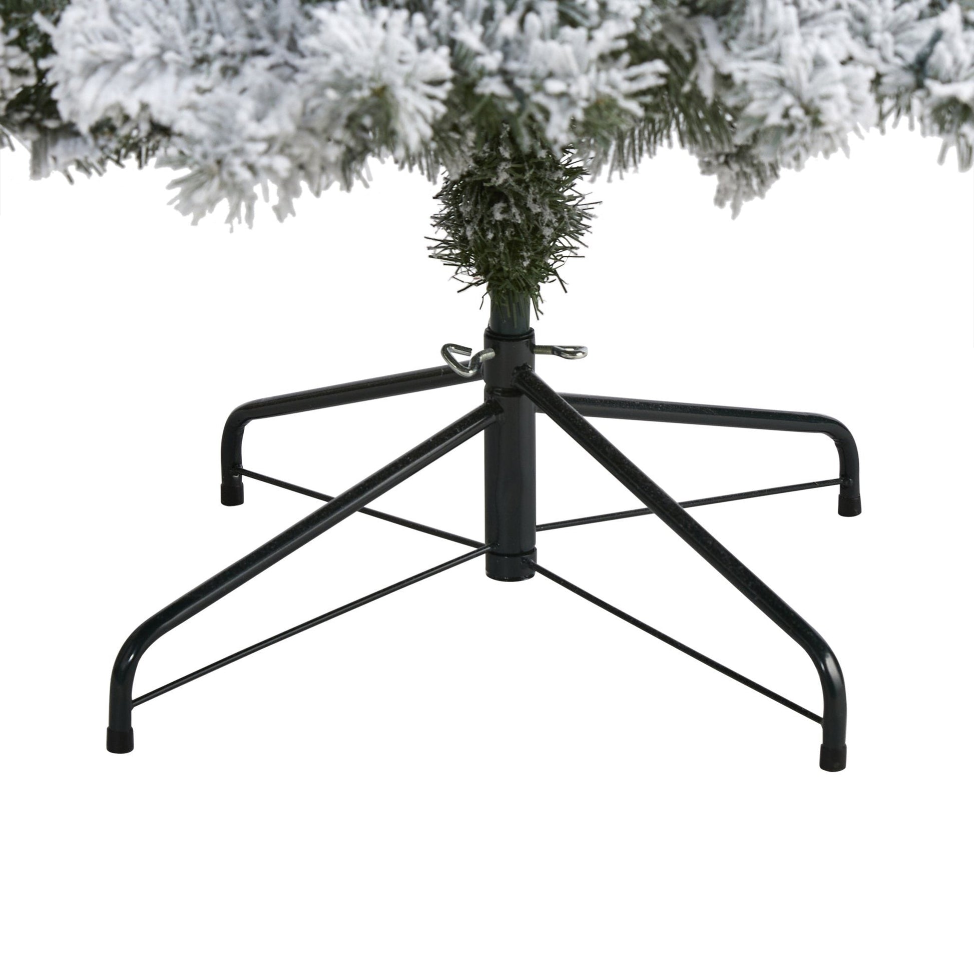 8' Flocked West Virginia fir artificial Christmas tree with 500 clear LED lights on Tampa Home & Garden Store