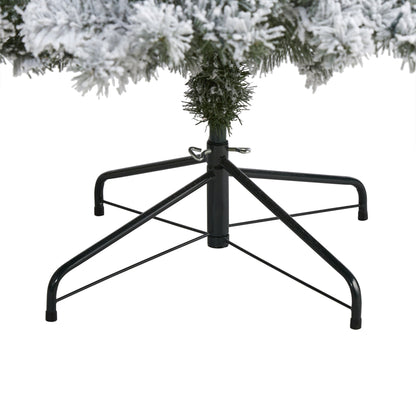 8' Flocked West Virginia fir artificial Christmas tree with 500 clear LED lights on Tampa Home & Garden Store