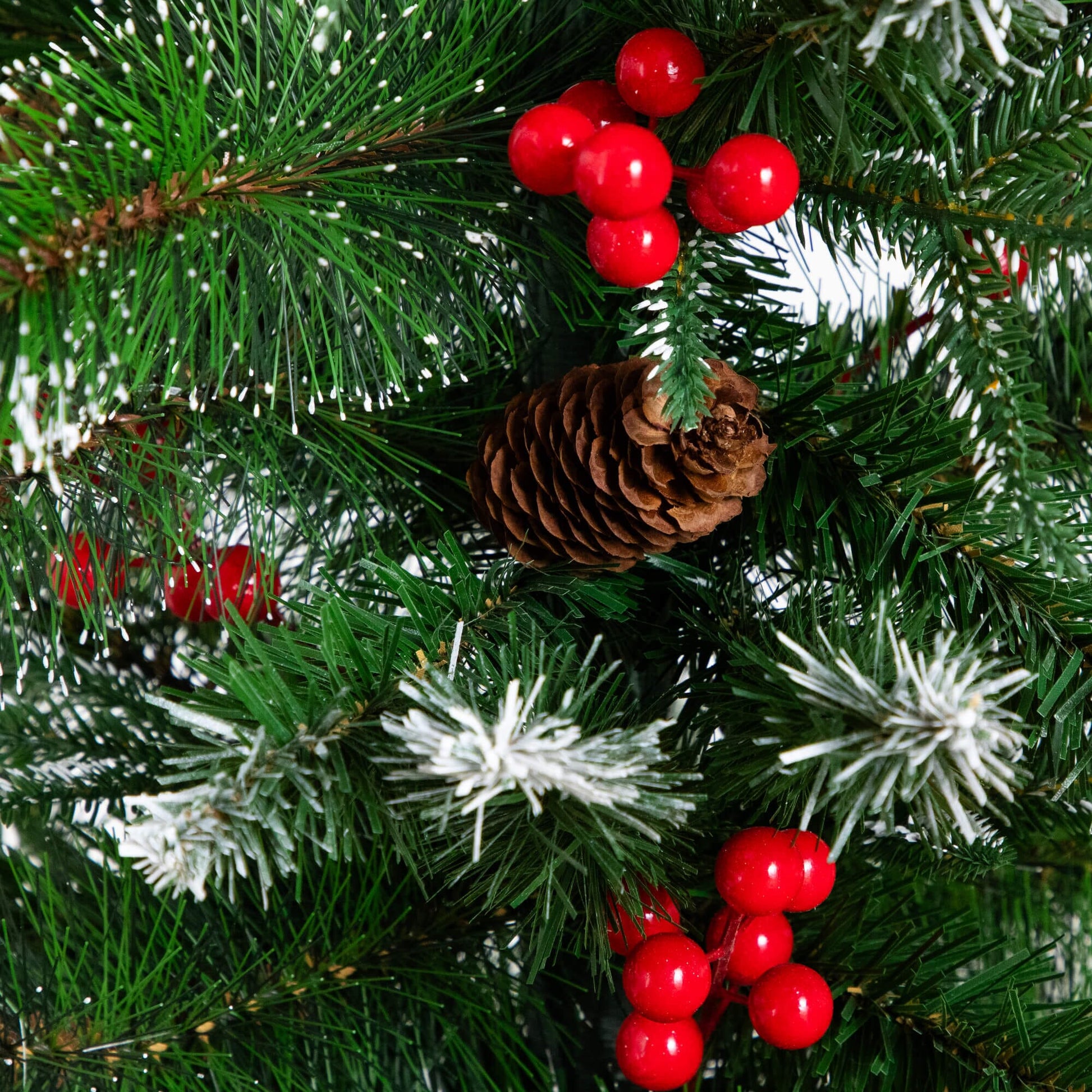8' artificial holiday green pine archway with pinecones and red berries Nearly Natural on Tampa Home & Garden Store