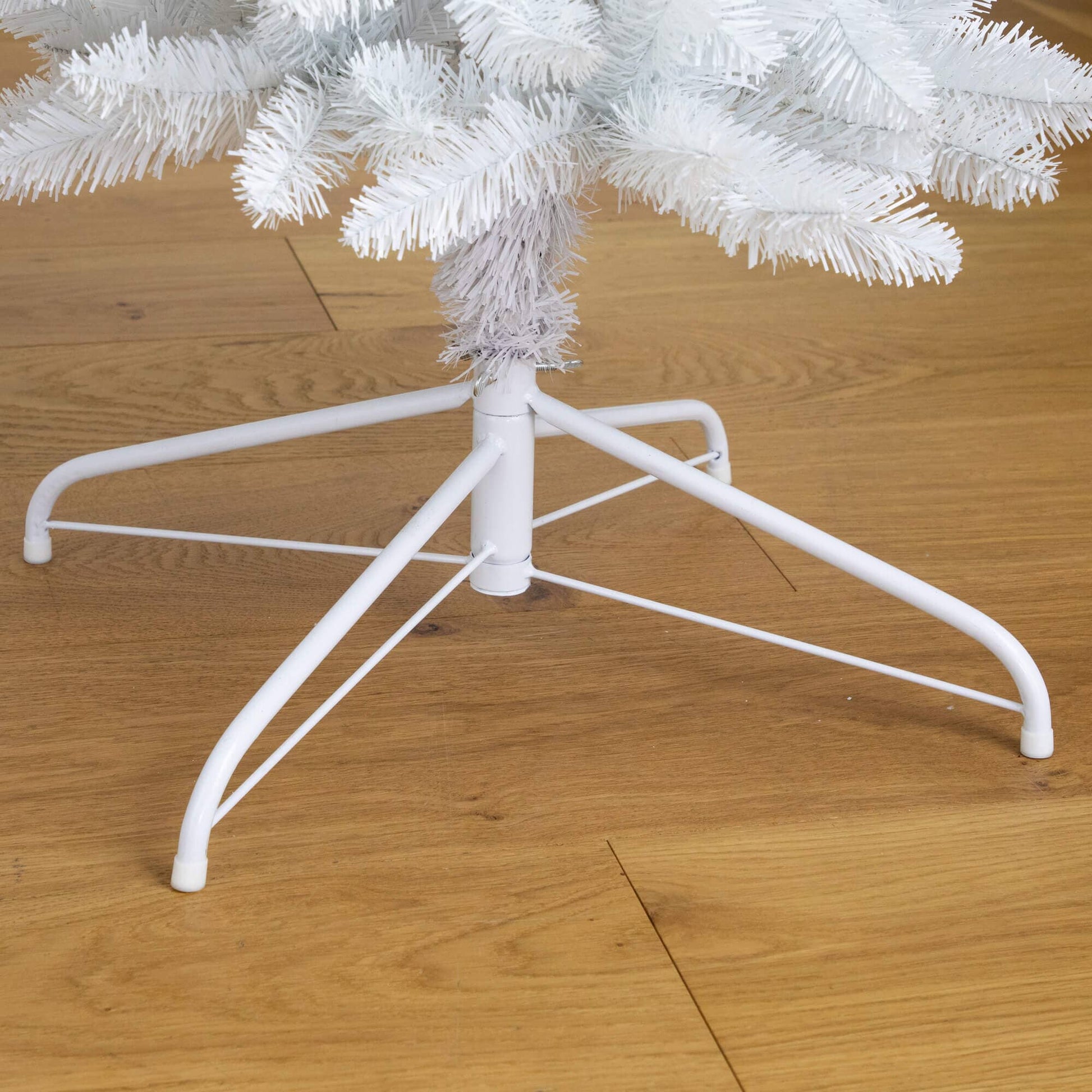 8ft white artificial Christmas pine archway on white metal stand by Nearly Natural on Tampa Home & Garden Store