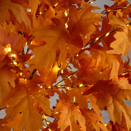 Tree Nearly Natural 8' Pre-Lit Autumn Maple with orange leaves and 660 warm white LEDs on Tampa Home & Garden Store