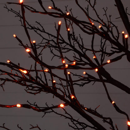 8' Pre-Lit Halloween Black Twig Artificial Tree with 216 orange & purple LEDs Nearly Natural on Tampa Home & Garden Store