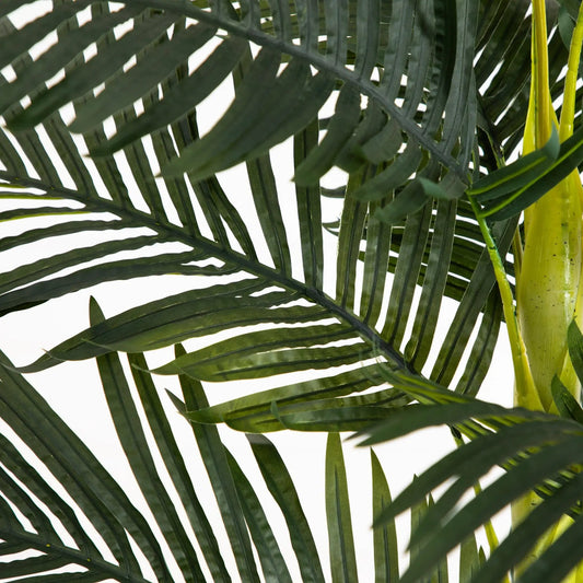 8' Golden Cane Palm Silk Tree artificial indoor decor with dark green fronds by Nearly Natural on Tampa Home & Garden Store