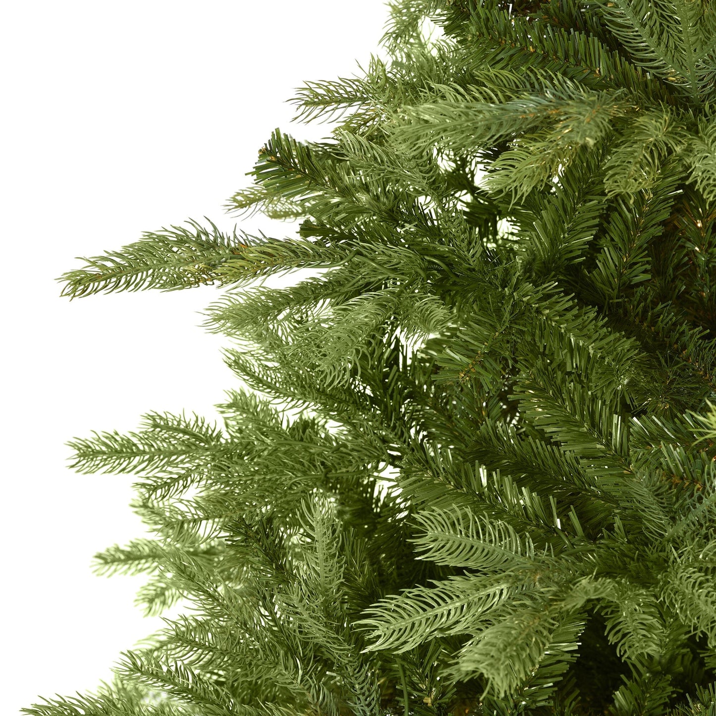 Árbol de Navidad artificial de abeto de Carolina del Norte de 2,4 m con 1303 ramas flexibles