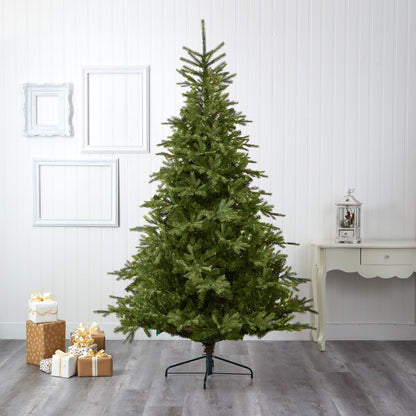 Árbol de Navidad artificial de abeto de Carolina del Norte de 2,4 m con 1303 ramas flexibles