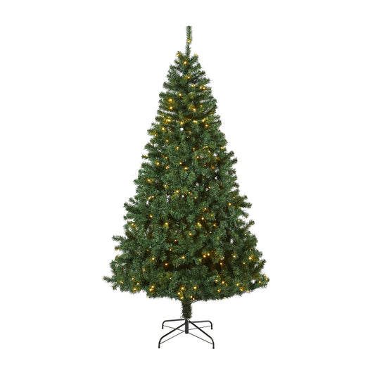 8' Northern Tip artificial Christmas tree Nearly Natural with 450 clear LED lights on Tampa Home & Garden Store