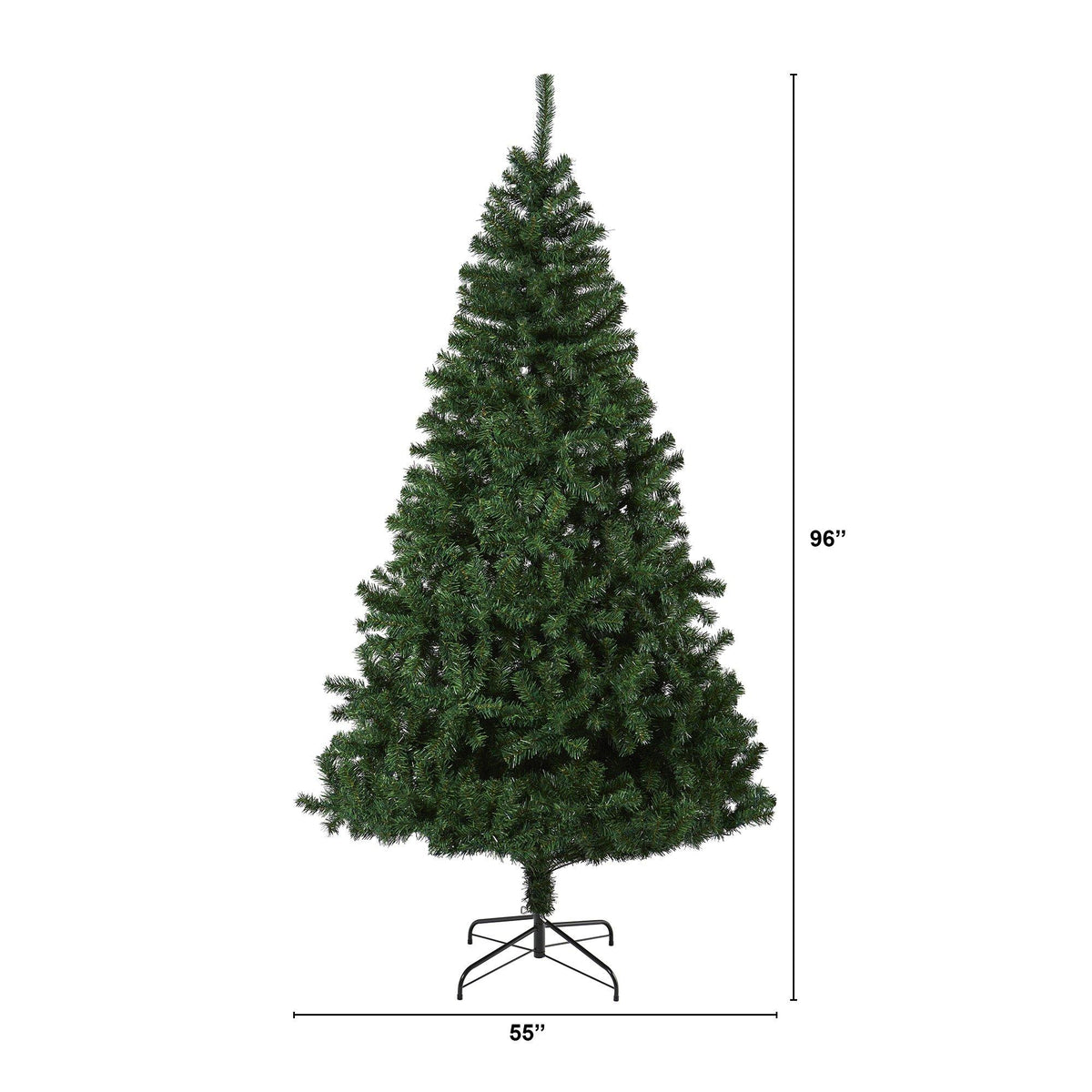 8 ft Northern Tip Pine artificial Christmas tree by Nearly Natural with metal stand on Tampa Home & Garden Store