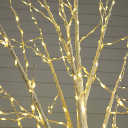 Artificial White Birch Tree with 500 Led Lights