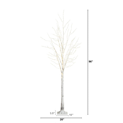 Artificial White Birch Tree with 500 Led Lights