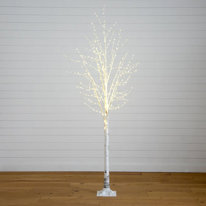 Artificial White Birch Tree with 500 Led Lights