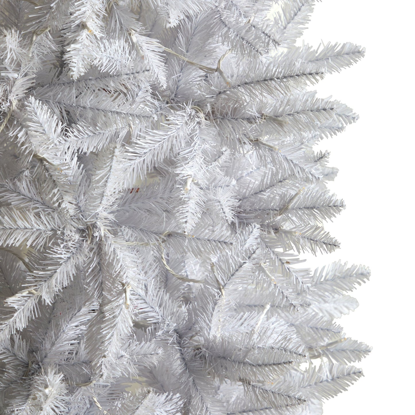 8’ Slim White Artificial Christmas Tree by Nearly Natural with 400 warm white LEDs on Tampa Home & Garden Store