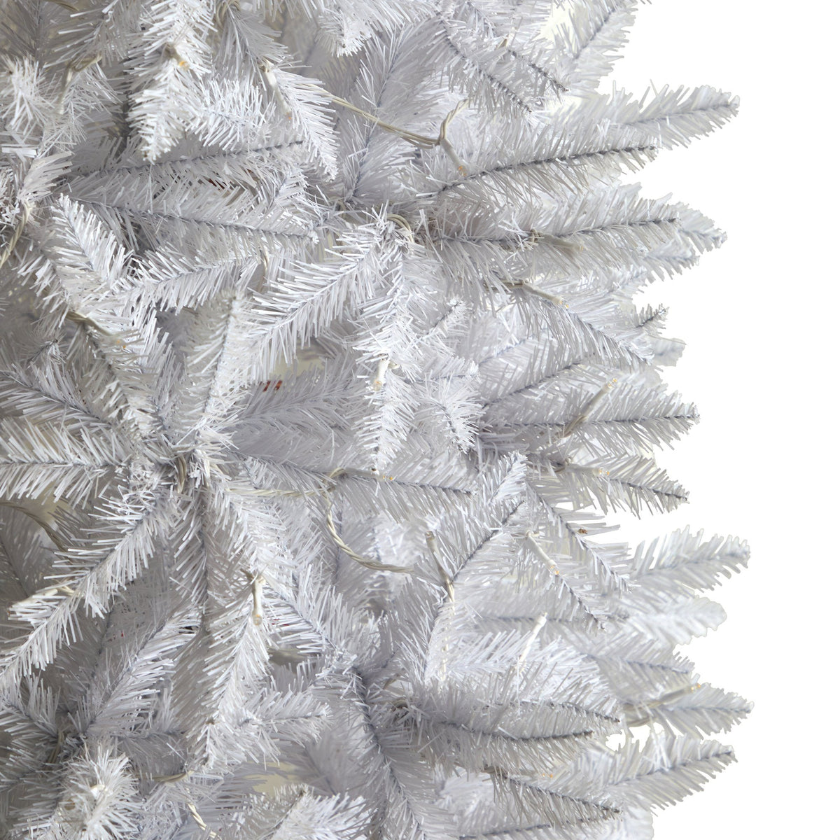 8’ Slim White Artificial Christmas Tree by Nearly Natural with 400 warm white LEDs on Tampa Home & Garden Store