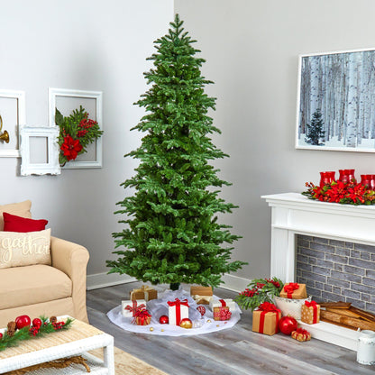 Nearly Natural 8 ft South Carolina Fir Christmas tree with 650 LED lights and 2598 bendable branches on Tampa Home & Garden Store