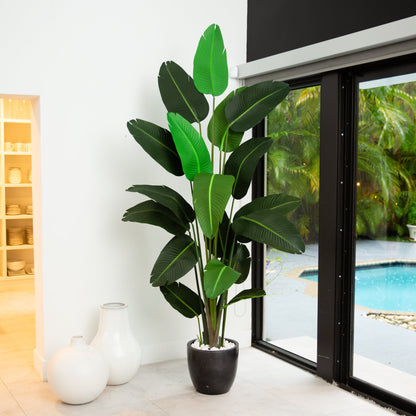 8’ Traveler's Palm Artificial tree