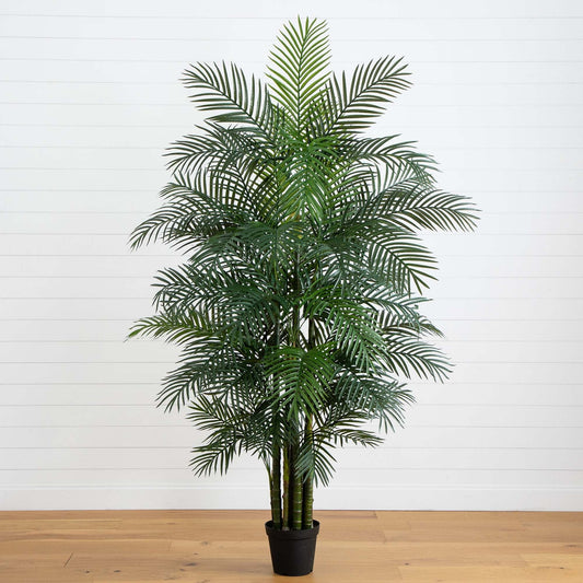 8' UV Resistant Artificial Areca Palm Tree (Indoor/Outdoor) - Tampa Home & Garden Store