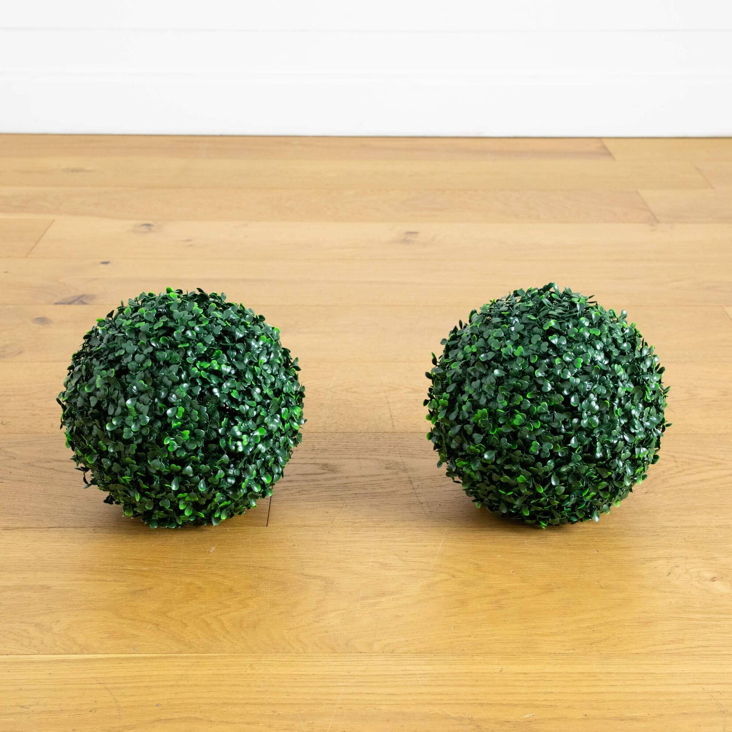 8in UV resistant artificial green boxwood ball set of 4 by Nearly Natural for indoor outdoor use on Tampa Home & Garden Store