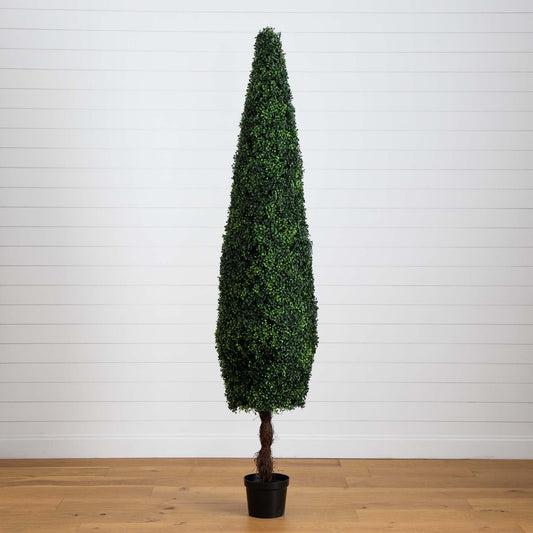 8’ UV Resistant Artificial Boxwood Topiary  Cone Tree (Indoor/Outdoor) - Tampa Home & Garden Store